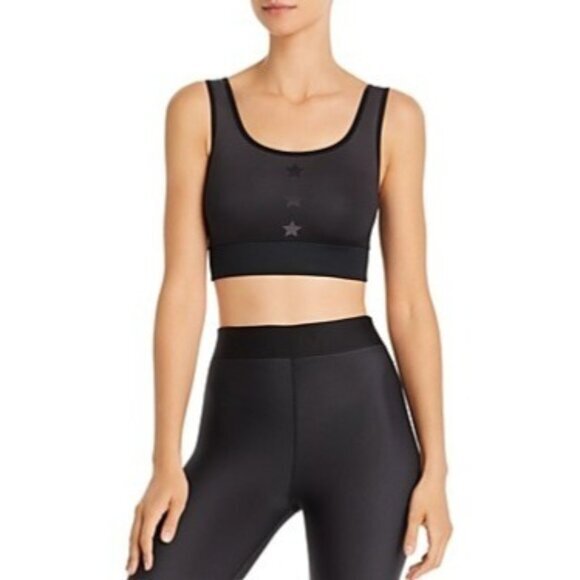 Cor Womens Ombre Stars Scoop Neck Sports Bra Xs Black Poly/Nylon/Lycra/Spandex